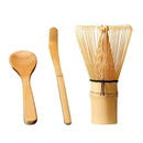 3-pieces Matcha Traditional Food Safe Stir Whisk Tea Set Scoop Spoon Bamboo Tool