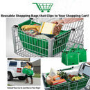 Eco Friendly Reusable Shopping Bags 6 Cart Clips Large Tote Bag Capcity Q3E9