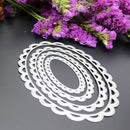 4PCS Oval Cutting Dies Stencil For DIY Scrapbooking Embossing Decor Craft SN9F