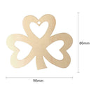 10pcs Hollow 3 Leaves Shamrock Wood Pendant DIY Ireland St.Patrick Decor A