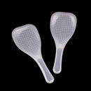 2Pcs Kitchen Non Stick Rice Paddle Hand Roll Spoons Clear Plastic Meal Spoon BM&