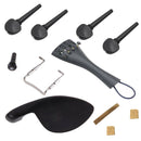4/4 Violin Fittings Set Chinrest&Tuning Pegs&Tailpiece&Endpin&Tailgut&Clamp