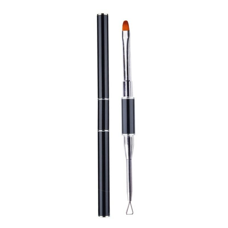 Dual-Ended Poly Builder Nail Art Pen Brush Slice Shape DIY Tool Manicure