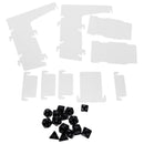 Transparent Dice Tower w/ 15 Pcs Dice TRPG Dice Box Collectible Game Supply