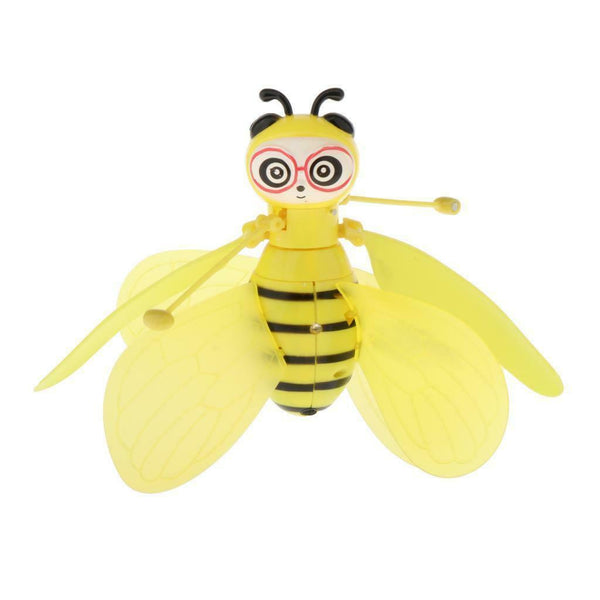 Yellow Flying Bee Aircraft Mini Kids Flying Toys Obstacle Avoidance Indoor Games
