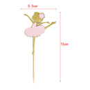 10PCS Pink Skirt Girl Cake Toppers Party Cupcake Flag Cake Decorations For  OZ
