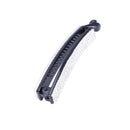 Women Bling Rhinestone Decor Black Hair Holder Clip Banana Barrette:Black + S7S4