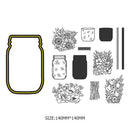 DIY Seal Flower Bottle Cutting Die Pocket Decor Kits (03 Cutting Die+Seal)