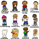 Illness~Kids Fun Early Learning Educational Preschool Poster Charts