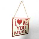 Wooden Letter Love You More Wall Hanging Board Plaques Signs Decorate Plate