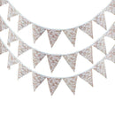 12 Flags White Plum Lace Cotton Flags Pennant Wedding Birthday Party Decor