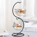 Glass Ball Tea Light Holder Candle Sand Micro Landscape Bottle, 8cm_Round