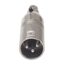 Zinc Alloy Mini XLR 3pin Female to XLR 3pin Male Adapter Plug Socket Connector