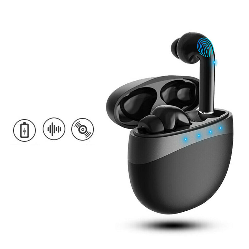 Bluetooth 5.0 Headset TWS Wireless Earphones Mini Sport Earbuds Black