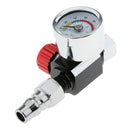 2 Pack G1/4 Spray Gun Air Pressure Regulator Valve Gauge 0-10 BAR for Car