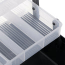 Waterproof 2 Trays Cantilever Fishing Tackle Box Fishing Storage Case Clear