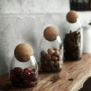 Transparent Glass Storage Tank Borosilicate Glass Sealed Cans With Cork For V3A5