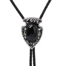 Cowboy  Turquoise Bolo Tie Rodeo Necktie Bootlace Tie Black