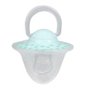 Anti-Dust Cover Baby Pacifier Flat Thumb Pattern Baby Nipples(Green)