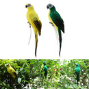 2pcs Creative Handcraft Artificial Parrot Birds Garden Sculpture Home Art