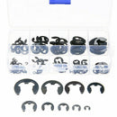 1X(120Pcs E Clips Retaining Ring Black Manganese Steel 1.5Mm To 10Mm
