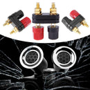 1pc Amplifier Speaker Banana Plug w/ Couple Terminals Red+ Black Connector A