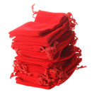25 X velvet jewelry gift bag velvet Red W7K3