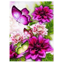 DIY Full Drill Round Diamond Painting Butterfly Embroidery Kits Needlework