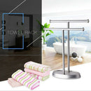 Double Hand Towel Tree,2 Towels Holder and Accessories Stand for Bathroom V