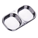 Stainless Seasoning Dish Sugar Spice Dipping Bowl Appetizers Plate 2-Square