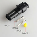 26Sets 1-4 Pin Electrical Wire Connector Plug Set Waterproof Automotive Plu