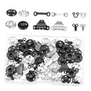 50 Sets Metal Hook and Eye Fastening Snap Button Closure Hook for Trousers Skirt