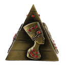 Egyptian Landmark Metal Pyramid Statue Home Decor Gift Table Shelf Ornament