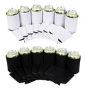 40 Pieces Beer Can Coolers Sleeves Soft Insulated Reusable White & Black