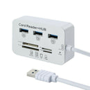 Aluminum 3 Port USB 3.0 Hub MS SD M2 TF Multi In 1 Memory Card Reader Adapter