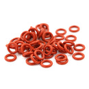 50 Pcs Red Silicone O Ring Seal Washers 10mm x 6mm x 2mm  3C