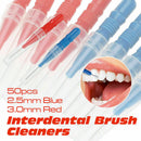 50x Interdental Brushes Size Wire 2.5mm / 3mm For Teeth Clean Bj