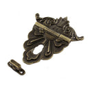 100mmx80mm Retro Style Jewelry Box Drawer Decorative Hasp Lock Latch
