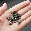 250pcs Barrel Rolling Swivels Snaps Strong Fishing Line Connector Solid Rin P5M4