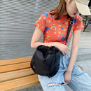 Nylon Canvas Bag Purse Slanting Shoulder Bag Handbags Broadband Bucket Bag