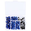 158 Pcs Motorcycle Metal Complete Fairing Bolt Kit Fastener Clips Screws -Blue