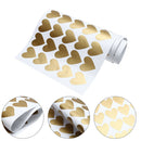 65pcs Removable Heart Wall Stickers Vinyl Stickers Home Decor (Golden)