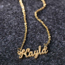 Unisex Customized Custom Name Collar Chain Nameplate Pendant Necklace/Kayla