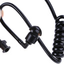 Black replacement coil acoustic air tube earplug for radio earpiece headset M&E