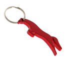 Aluminum Horse Simple Bottle Opener Key Ring Keychain Bag Pendent Red
