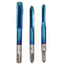 2X(5Pcs M3/M4/M5/M6/M8 Hand Tap Set Blue Coating Hss Metric Straight Flute