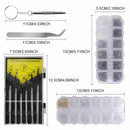 1X(Eyeglass Repair Kit,Eyeglasses Sunglasses Repair Kit With 1100 Pcs Glass