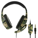 3.5mm Wired Gaming Headset Camouflage Over Ear Headphones with Microphone