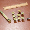 9Pcs Digital Leather Stamping Printing Punching Tool Metal Stamp Set Leathe Y6M5