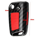 3 Button Carbon Fiber Remote Key Fob Case Shell Cover+Keychain For Golf Mk7 S8I3